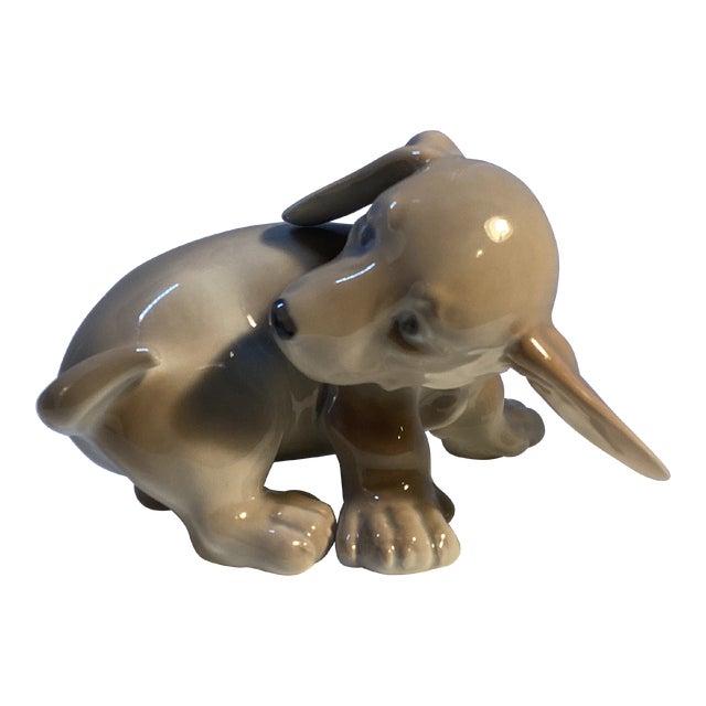 Mid 20th Century Royal Copenhagen Porcelain Figurine, Dachshund Puppy For Sale