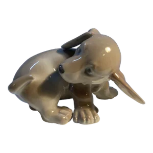 Mid 20th Century Royal Copenhagen Porcelain Figurine, Dachshund Puppy