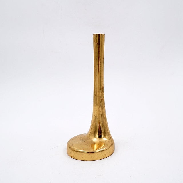 Vintage Brutalist Bronze Flower Vase by Heinz Goll, 1960s For Sale - Image 3 of 12