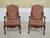Hancock & Moore Suede Leather French Open Arm Chairs- A Pair For Sale - Image 10 of 10