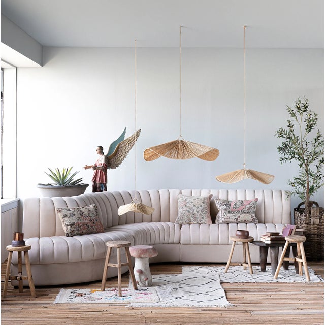 New special order item. Not vintage. The soft velvet upholstery of the Estelle Modular Sofa instantly adds a luxe quality....