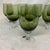 1970s Vintage Sasaki Hand Blown Glass Avocado Green Cocktail Glasses & Decanter, Stirrers - Set of 11 For Sale - Image 5 of 9