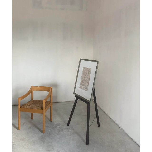 Contemporary Abstract Framed Textile in Blush and Ivory For Sale - Image 3 of 13