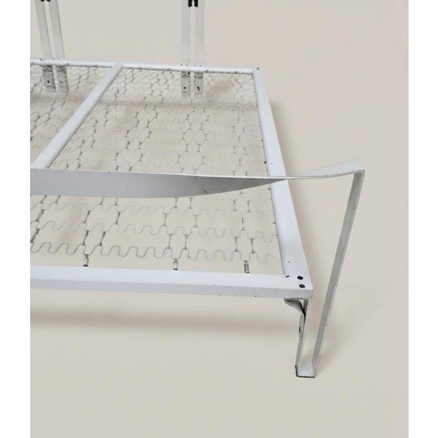 Metal Vanessa Double Bed in White Metal by Tobia Scarpa for Gavina, 1970s For Sale - Image 7 of 9