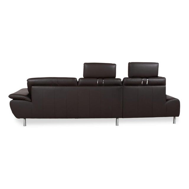 Leather Corner Sofa in Brown with Manual Function by Willi Schillig For Sale - Image 15 of 18