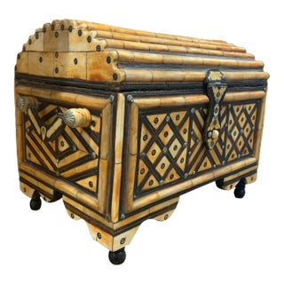 Vintage Handmade Moroccan Dome-Top Chest For Sale