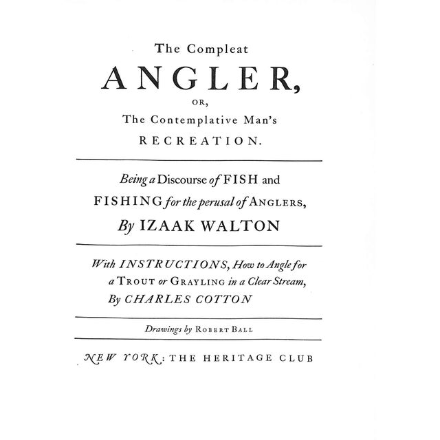 Traditional "The Compleat Angler Or, the Contemplative Man's Recreation" 1938 Walton, Isaak For Sale - Image 3 of 11