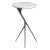 Contemporary Oslo Stone Top Round End Table For Sale