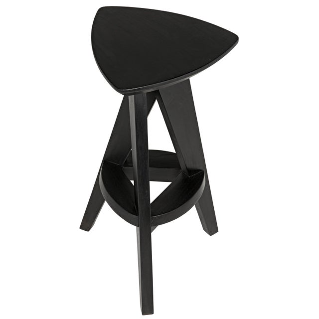 Twist Counter Stool, Charcoal Black For Sale In Los Angeles - Image 6 of 7