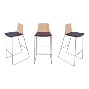 Contemporary Modern Lievore Altherr Molina for Coalesse Montara650 Bar Stools - Set of 3