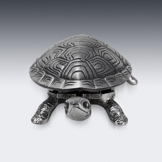 20th Century English Novelty Cast Iron Tortoise Desk Bell, 1910 For Sale - Image 10 of 15