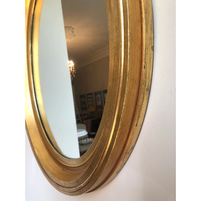 Wood French Louis Philippe-Style Giltwood Oval Wall Mirror For Sale - Image 7 of 12