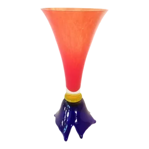 Huge 90s Post Modern Memphis Design Barovier & Toso Czech Art Glass Vase Signed by Renown Czech Art Glass Designer, Mojmir Cermák