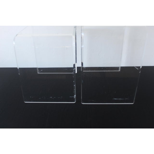 Vintage Lucite Acrylic Waterfall Nesting Tables, Mid-Century Modern-a Pair For Sale - Image 11 of 15
