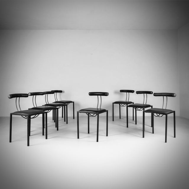Chairs by Annick and Samuel Coriat for Artelano, France, 1987, Set of 8 For Sale - Image 10 of 11