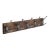 Mid 20th Century European 5 Aluminum Hook 36 In. Pine Wall Rack For Sale