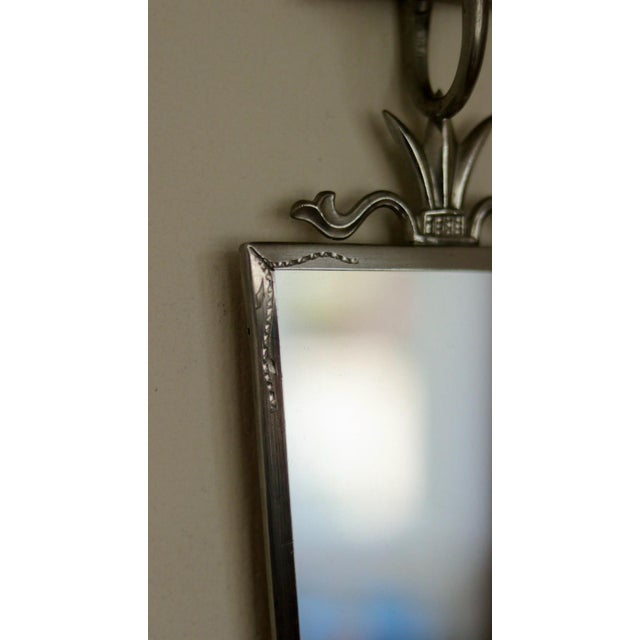 Mid-Century Swedish Pewter Sconces with Mirrors, Set of 2 For Sale - Image 13 of 18
