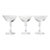 Tiffin Franciscan “Surf” Set of 3 Coupe Champagne Glasses For Sale