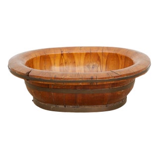Antique Oval Chinese Wash Basin For Sale