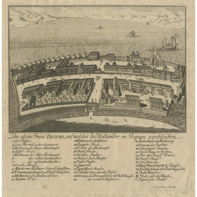 Nagasaki Japan Voc Engraving, 1736 For Sale - Image 11 of 11
