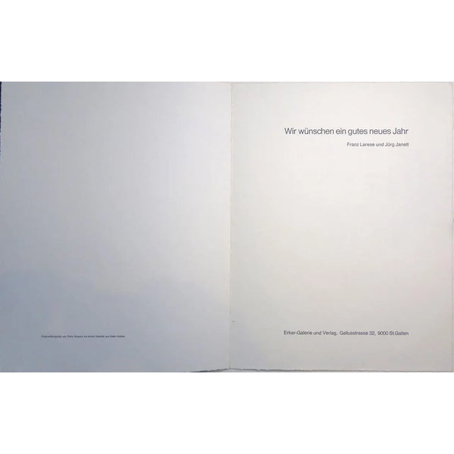 Original colorful lithograph on paper, glued on white cardboar, realized by Piero Dorazio. Original title: Wir Wurchsten...