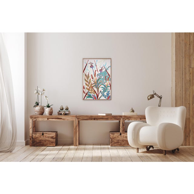 This painting explores an intimate and imaginative relationship with nature, transforming tropical flora into expressive,...