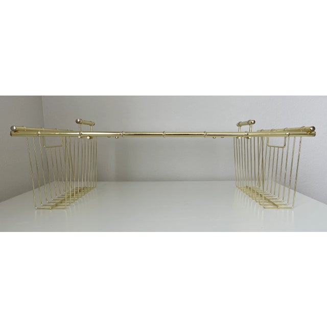 Mid 20th Century Mid 20th Century Hollywood Regency Faux Bamboo Brass Breakfast in Bed Lap Tray For Sale - Image 5 of 12