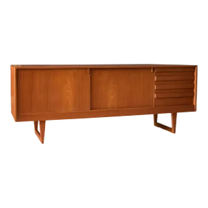 Mid-Century Modern Teak Sideboard Credenza by Kurt Østervig for Kp Møbler