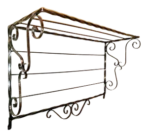 1930s Wrought Iron Polished Wall Shelf