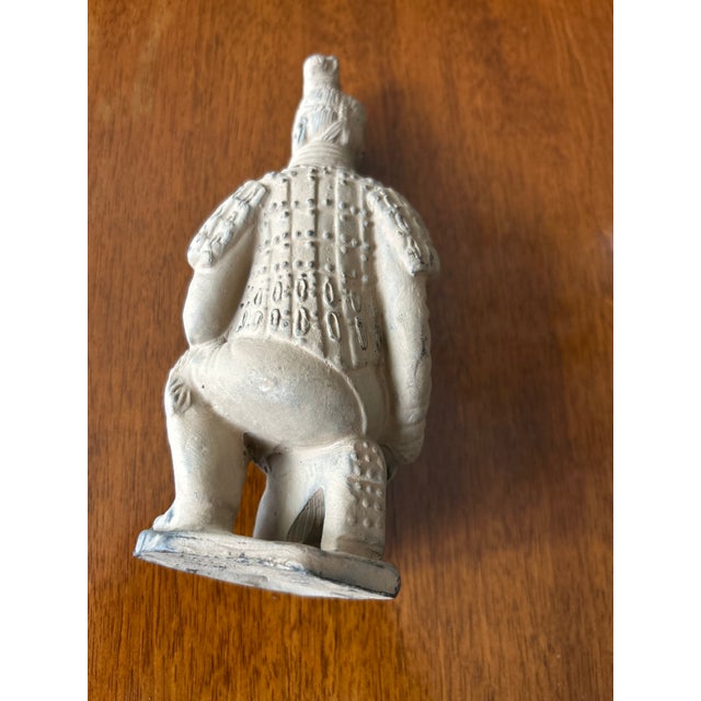 Chinoiserie Terracotta Warrior Replica Kneeling Archer Statue, Chinese Qin Dynasty Style For Sale - Image 3 of 8