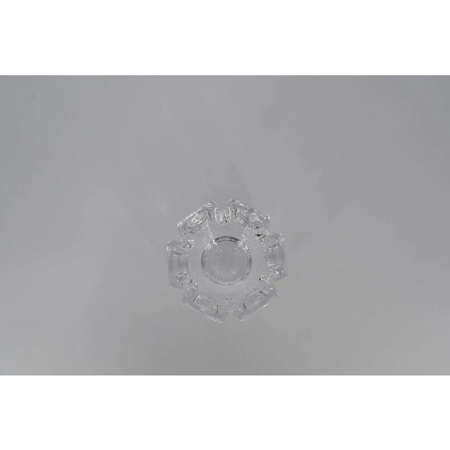 Orrefors Vintage Scandinavian Crystal Corona Bowl by Lars Hellsten for Orrefors, 1970s For Sale - Image 4 of 7
