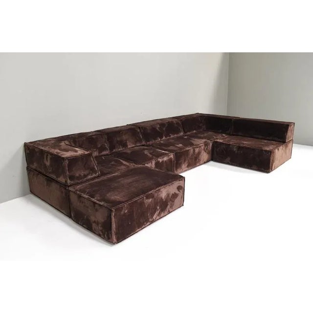 Textile Chocolate Brown COR Trio Sectional Sofa, 1972, Set of 11 For Sale - Image 7 of 18