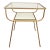 West Elm Curved Terrace Nightstand / Side Table in Gold - Good Condition For Sale
