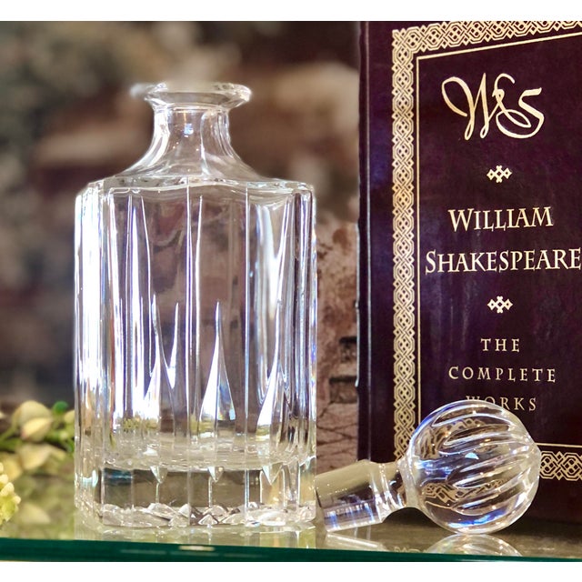 Vintage Crystal Clear Decanter Liquor Holder Chairish