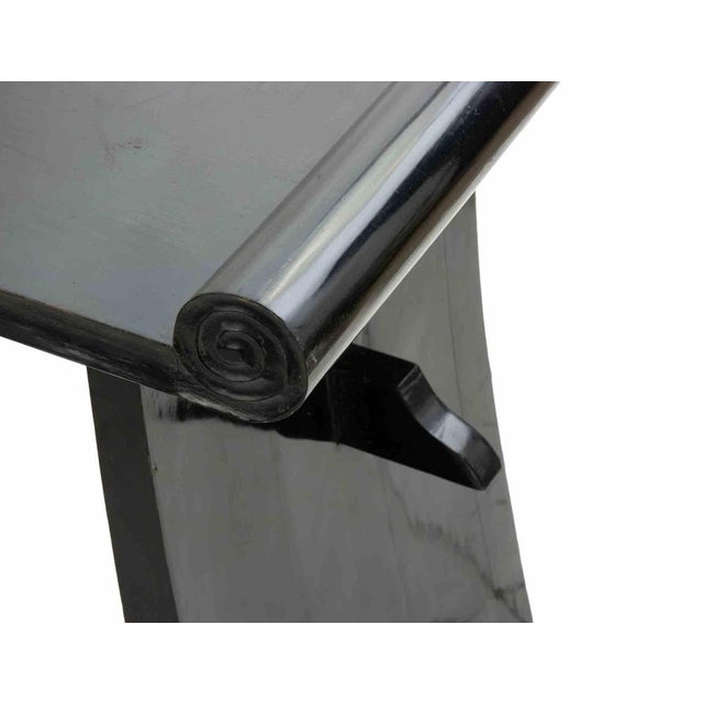 Art Deco Black Wooden Lacquered Table, Italy, 1940s For Sale - Image 3 of 8