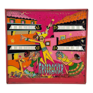 Mid-Century Pop Art Bally Firecracker Pinball Arcade Hanging Light Box