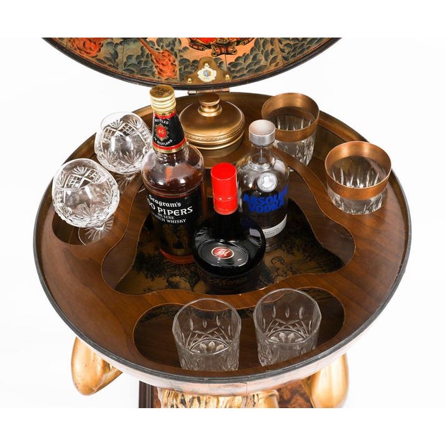 1960s Vintage Atlas Holding the Globe Cocktail Cabinet, 1960s For Sale - Image 5 of 18