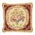 Aubusson Bouquet Red Tapestry Cushion With Gold Fringe With Feather Filler - 48 X 48cm For Sale