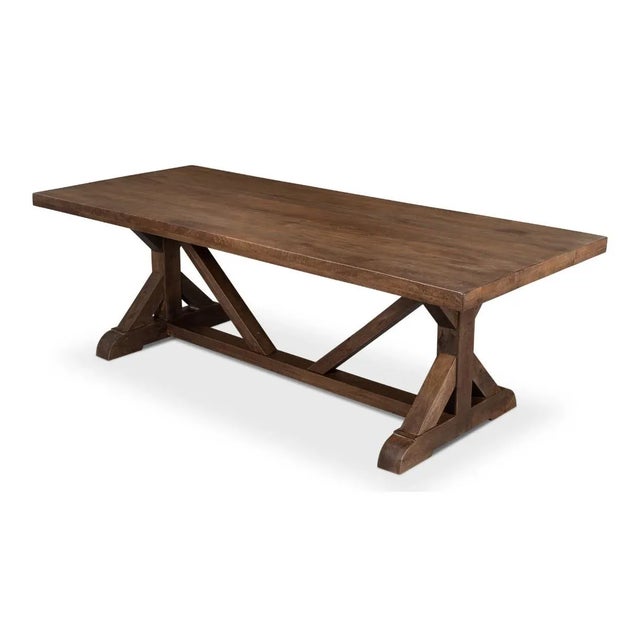 Farmhouse Refectory Dining Table For Sale - Image 4 of 11