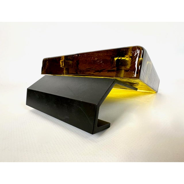 Mid-Century Modern Amber Glass Push and Pull Alpana Door Handle, 1960s For Sale - Image 6 of 11