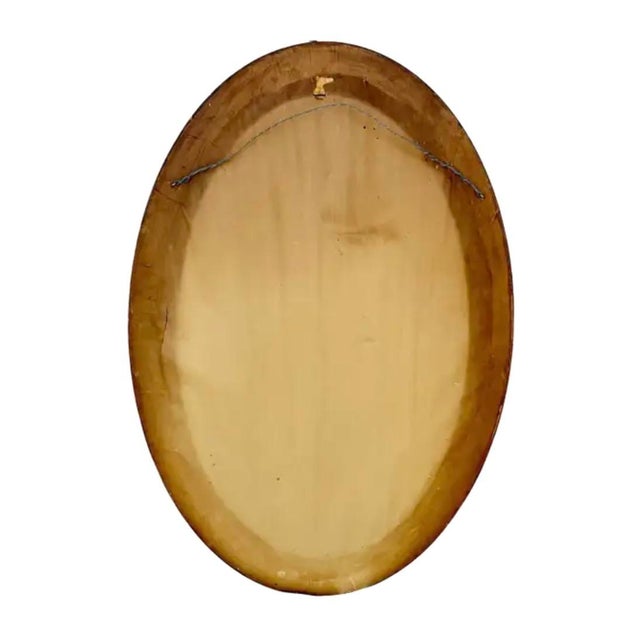 Gold Irish Regency Style Oval Mirror With Parcel Gilt Frame and Glass Cabochons For Sale - Image 8 of 9