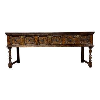 19th Century English Oak Sideboard For Sale