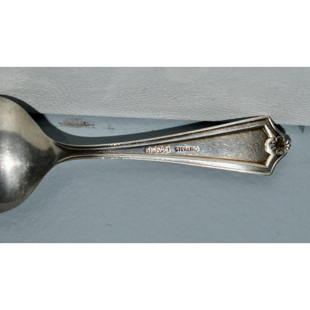 Vintage Sterling Silver Traditional Style Child's Spoon For Sale - Image 4 of 10