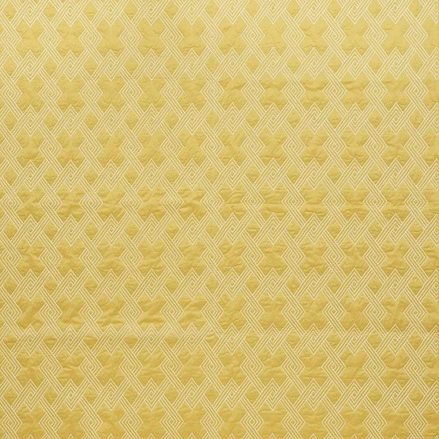 Mid-Century Modern Sample - Schumacher Hix Fabric in Yellow For Sale - Image 3 of 3