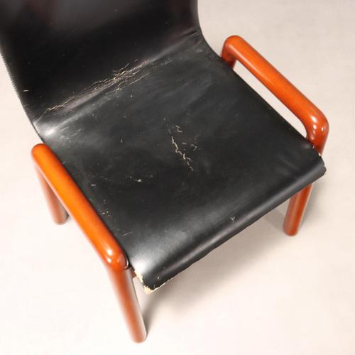 Dilos Chair with Leather Seat, 1970s For Sale - Image 5 of 8