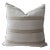 Perennials Paddington Stripe Oyster Fabric Pillow Cover For Sale