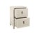 Worlds Away Matthew Izzo Home Novalie Antique White Matte Lacquer Fluted Front Two Drawer Side Table With Antique Brass Drawer Pulls For Sale - Image 4 of 7