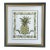 Handmade Custom-Framed 22x20" Cross Stitch Friendship Hospitality Pineapple Motif. Green and White For Sale
