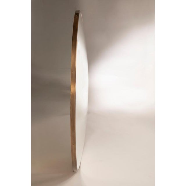 Convex Mirror with Brass Frame by Johanna Grawunder For Sale - Image 9 of 10