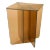 Amber Acrylic Square Side Table For Sale